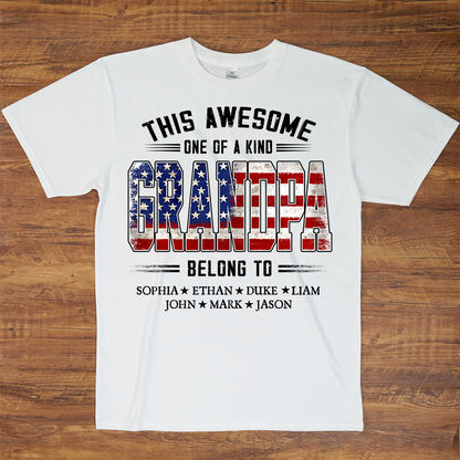 This Awesome One Of A Kind Papa Belong to Grandkids, Father's Day Gift T-shirt