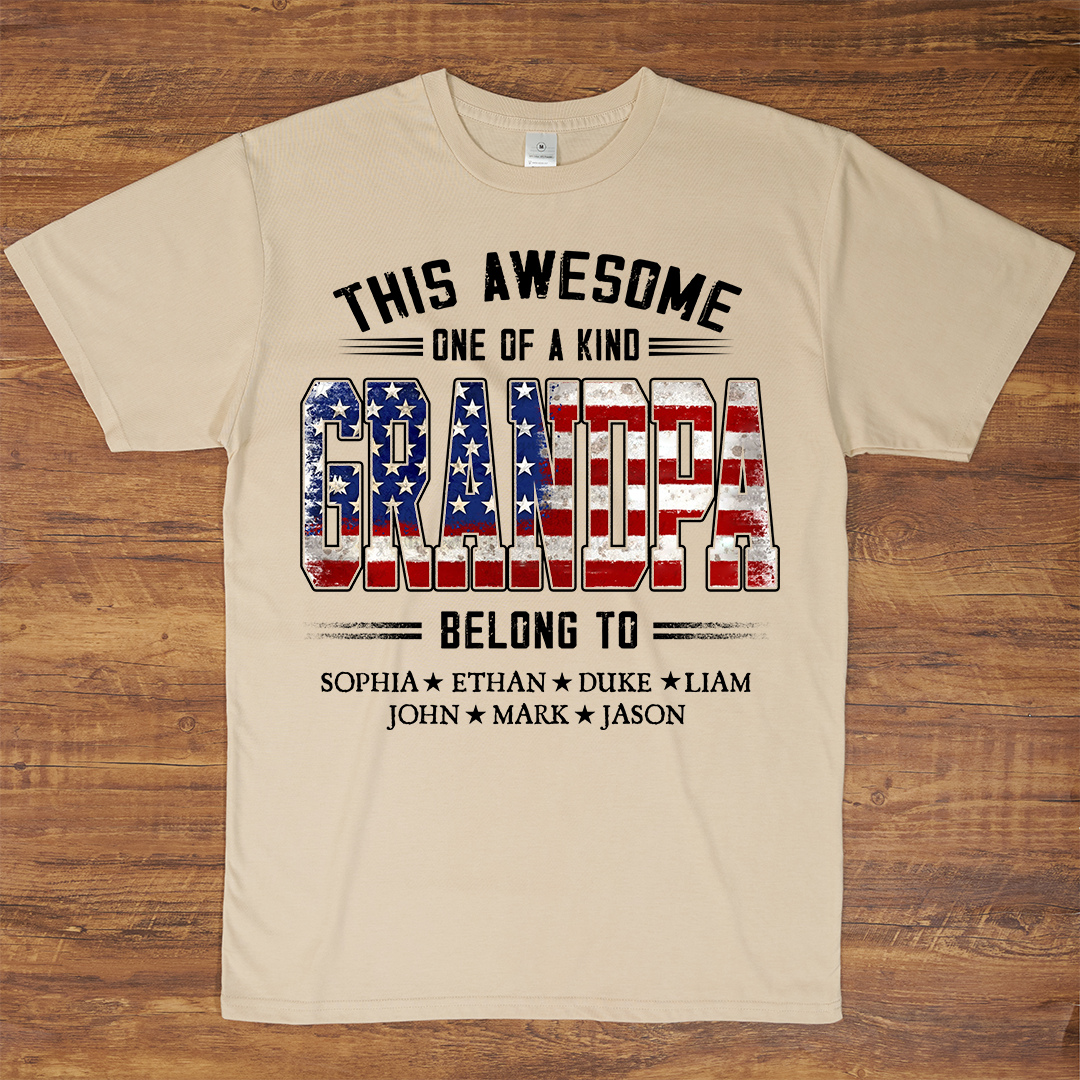 This Awesome One Of A Kind Papa Belong to Grandkids, Father's Day Gift T-shirt