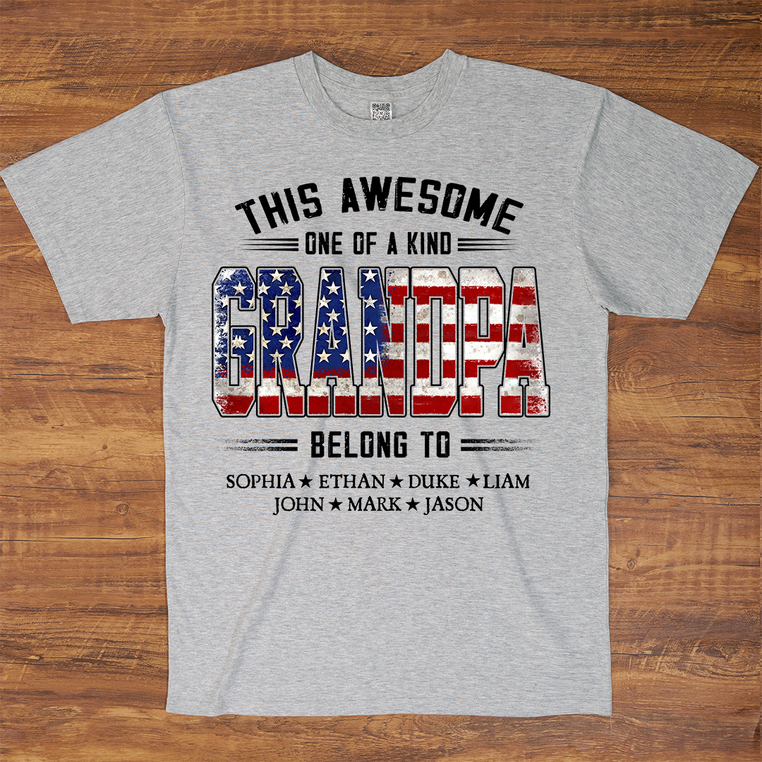This Awesome One Of A Kind Papa Belong to Grandkids, Father's Day Gift T-shirt