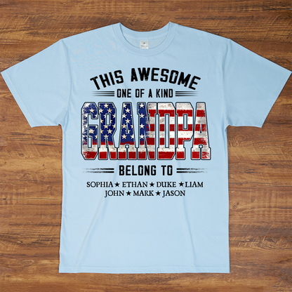 This Awesome One Of A Kind Papa Belong to Grandkids, Father's Day Gift T-shirt