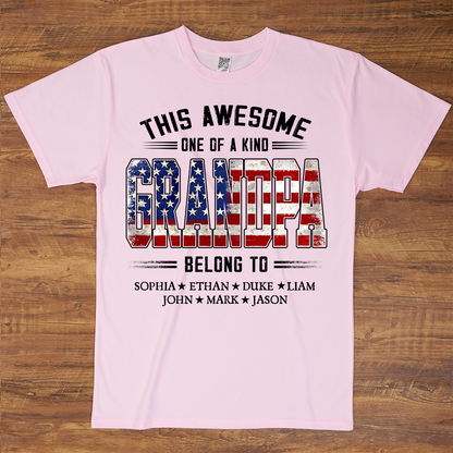 This Awesome One Of A Kind Papa Belong to Grandkids, Father's Day Gift T-shirt