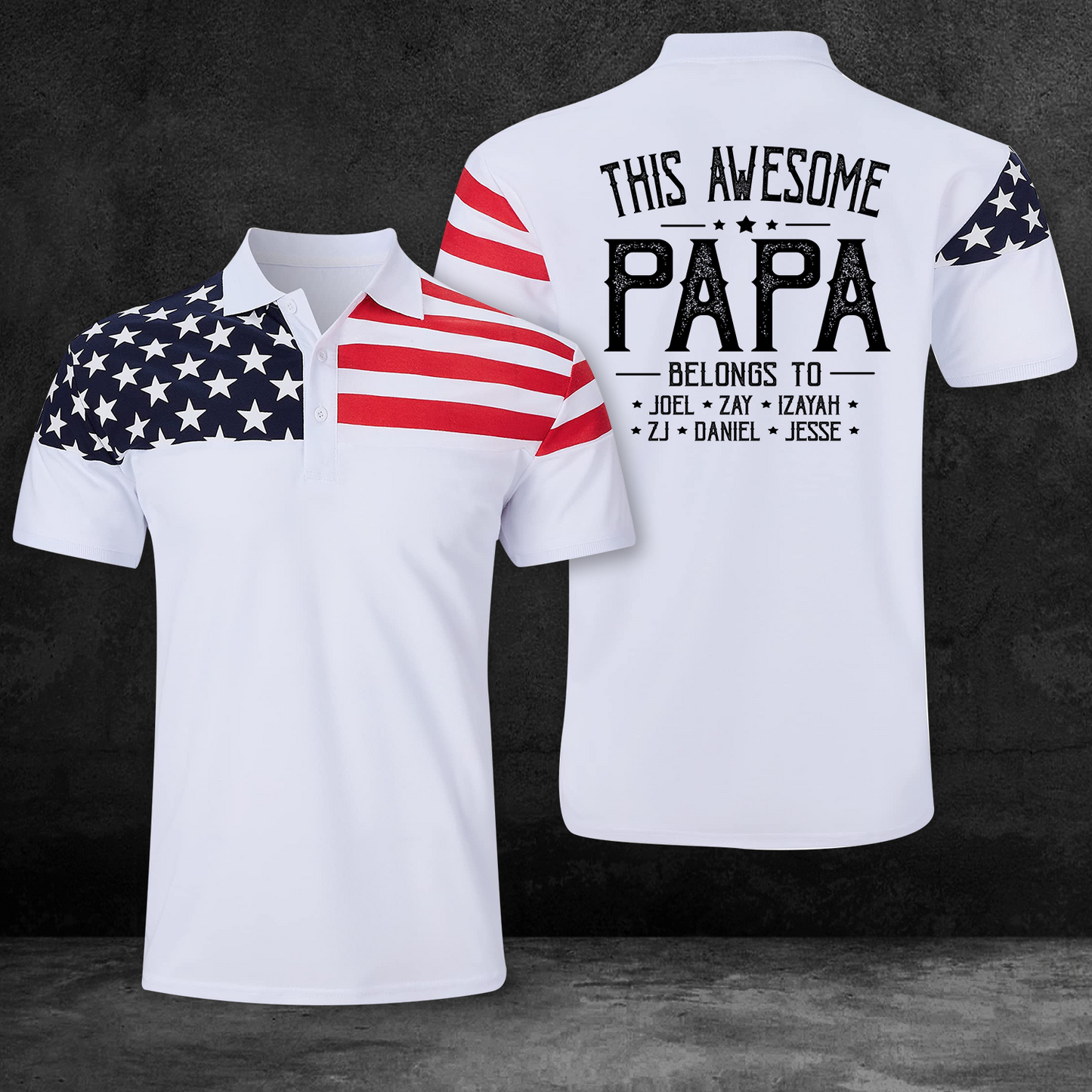 This Awesome Papa Belongs To And Kids, Father's Day Gift For Dad
