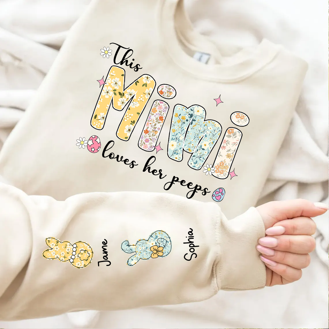 This Mimi Loves Her Peeps Personalized Mimi Gigi Grandma and Grandkids