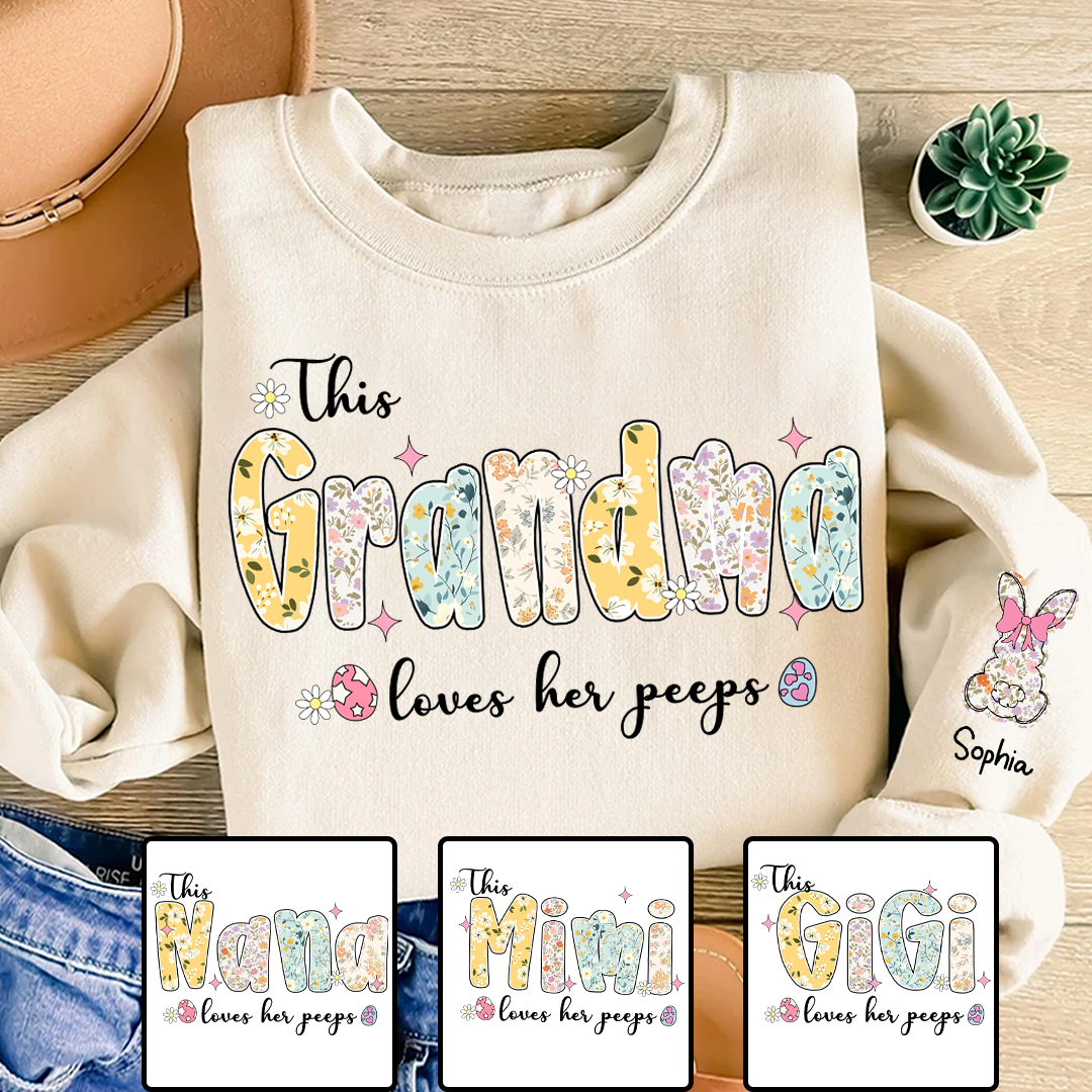 This Mimi Loves Her Peeps Personalized Mimi Gigi Grandma and Grandkids