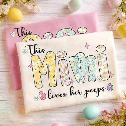This Mimi Loves Her Peeps Personalized Mimi Gigi Grandma and Grandkids