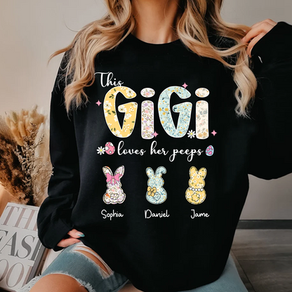 This Mimi Loves Her Peeps Personalized Mimi and Grandkids Easter Day