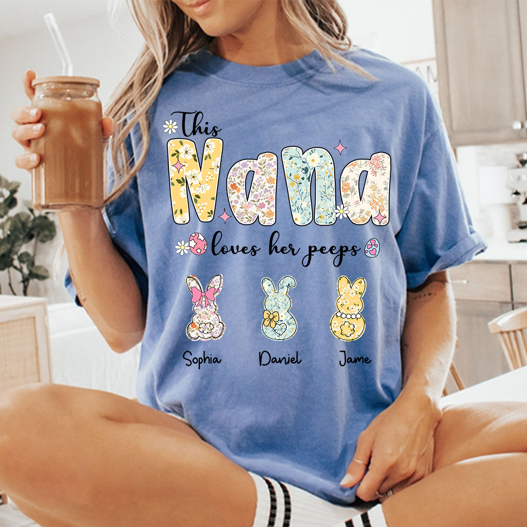 This Mimi Loves Her Peeps Personalized Mimi and Grandkids Easter Day