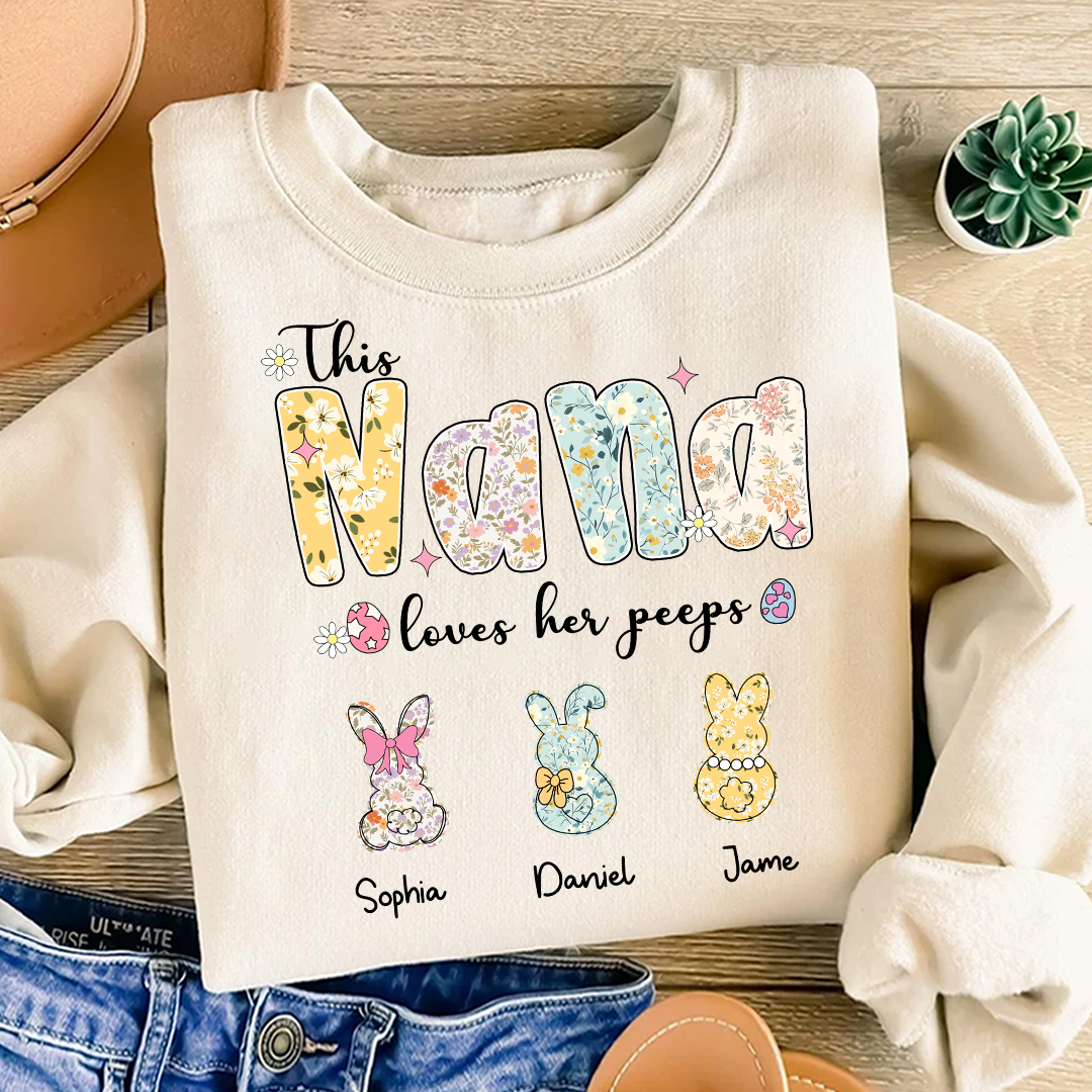 This Mimi Loves Her Peeps Personalized Mimi and Grandkids Easter Day