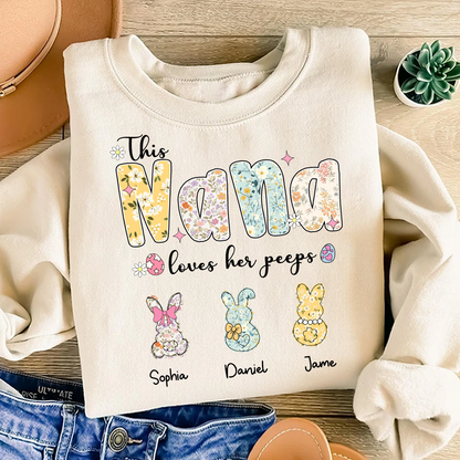 This Mimi Loves Her Peeps Personalized Mimi and Grandkids Easter Day