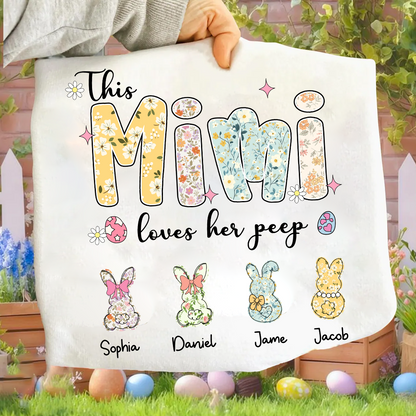 This Mimi Loves Her Peeps Personalized Mimi and Grandkids Easter Day