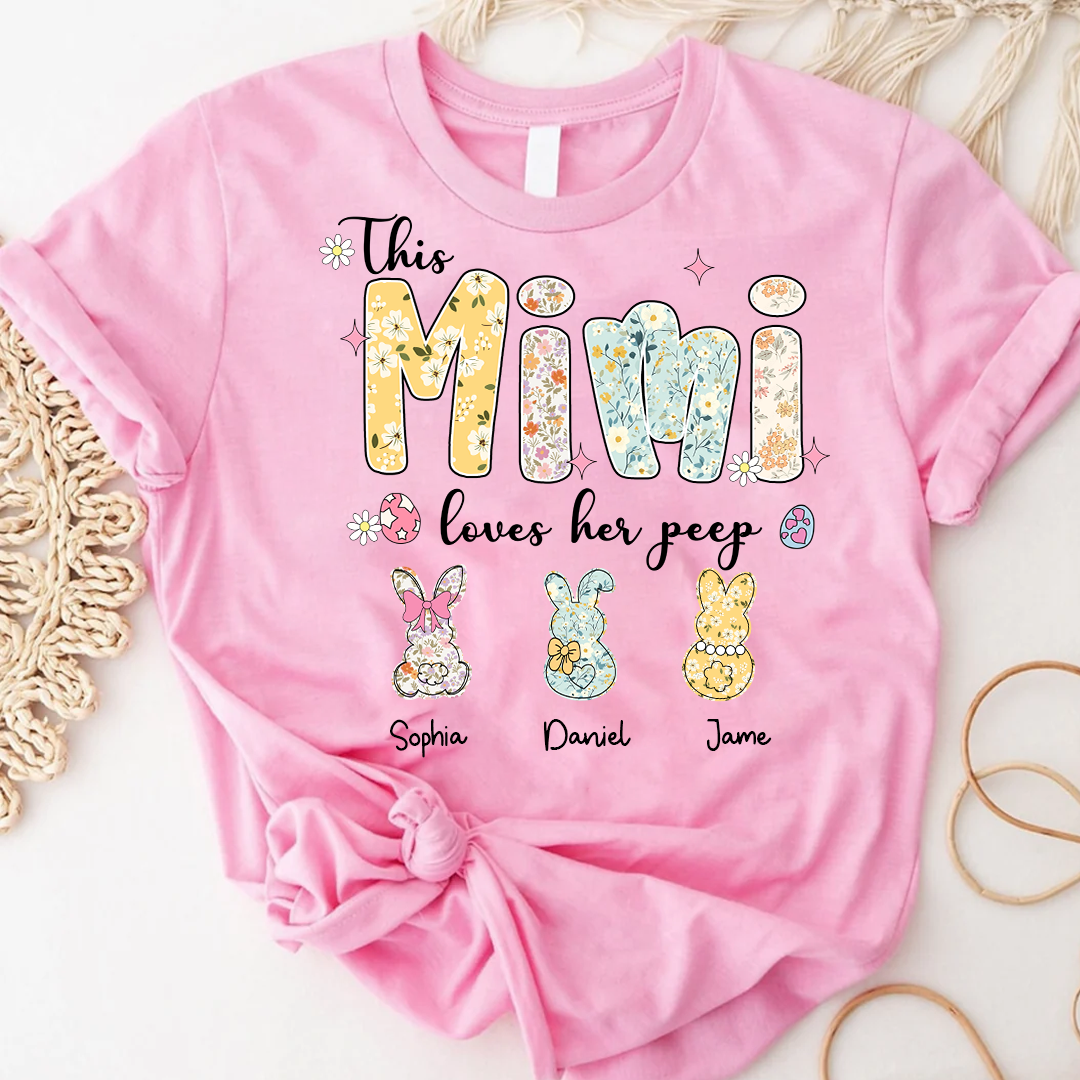 This Mimi Loves Her Peeps Personalized Mimi and Grandkids Easter Day