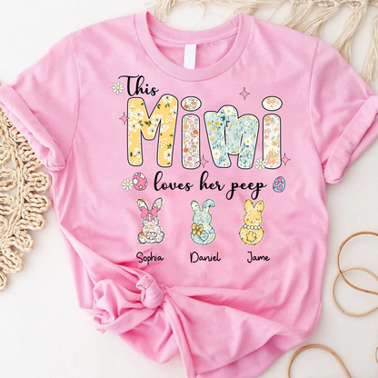 This Mimi Loves Her Peeps Personalized Mimi and Grandkids Easter Day