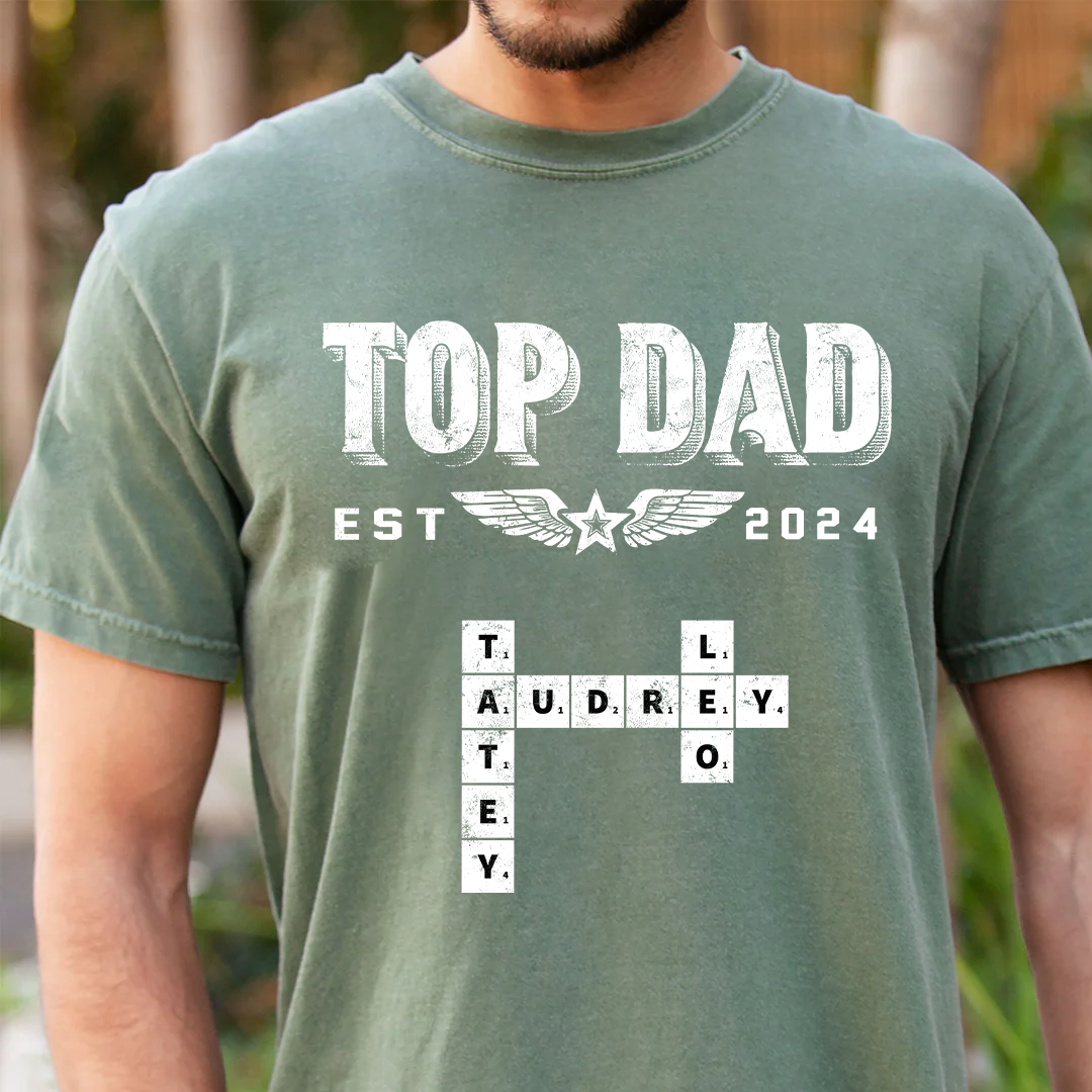 Top Grandpa Papa Dad and Grandkids Father's Day Gift Comfort Colors® T-shirt