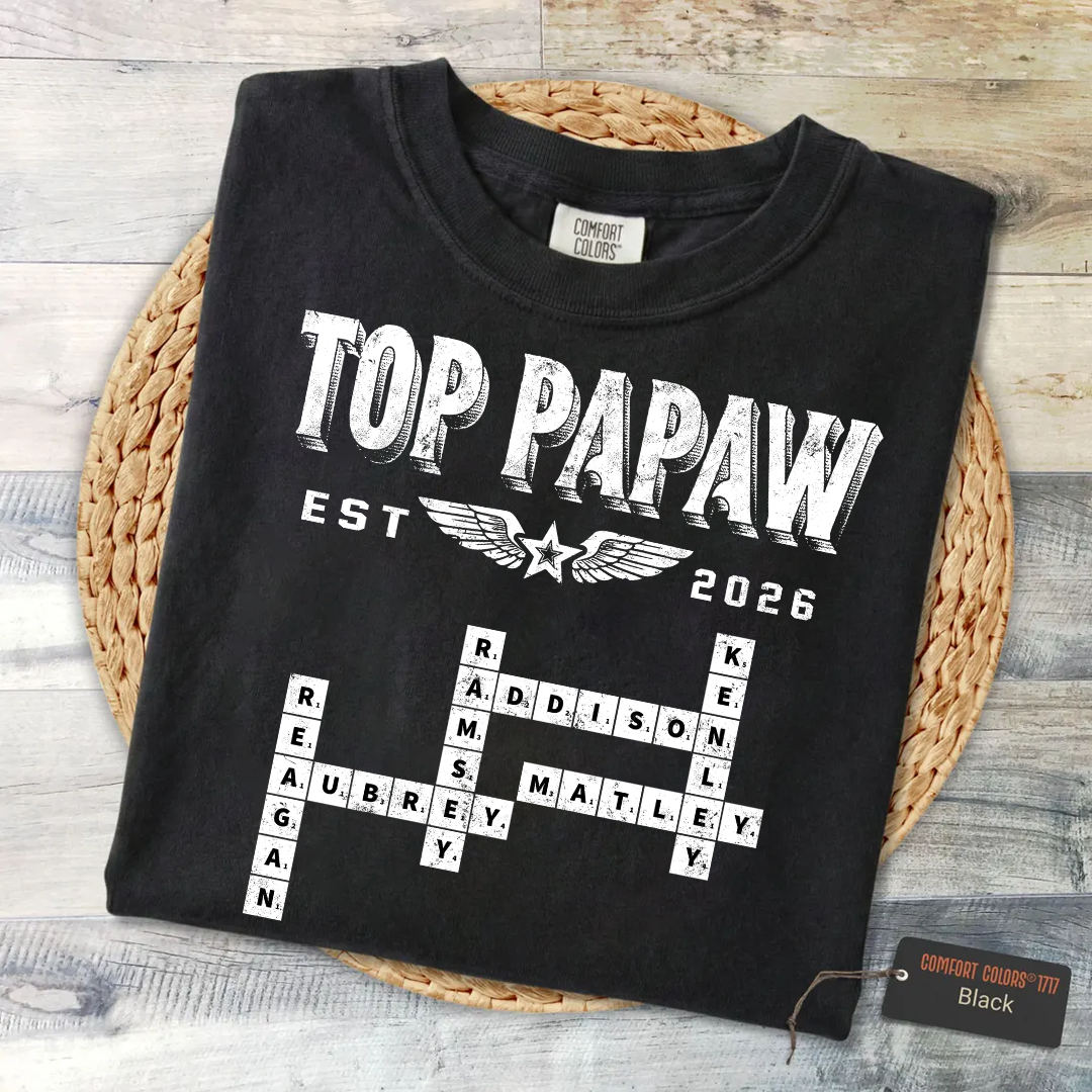 Top Grandpa Papa Dad and Grandkids Father's Day Gift Comfort Colors® T-shirt