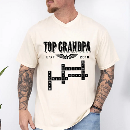 Top Grandpa Papa Dad and Grandkids Father's Day Gift Comfort Colors® T-shirt