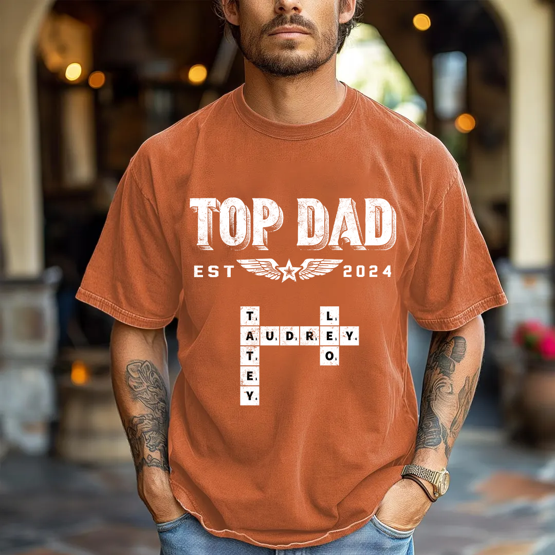 Top Grandpa Papa Dad and Grandkids Father's Day Gift Comfort Colors® T-shirt