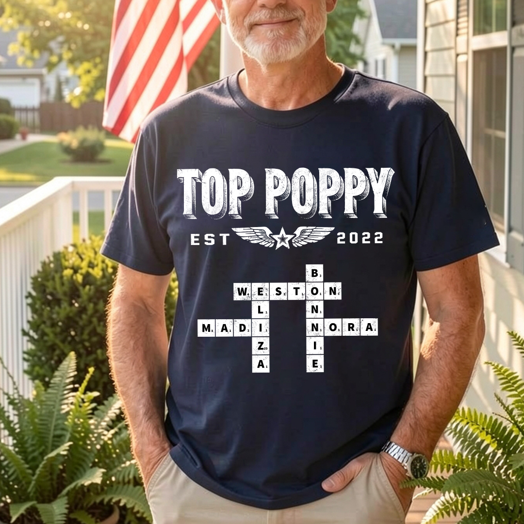 Top Grandpa Papa Dad and Grandkids Father's Day Gift Comfort Colors® T-shirt