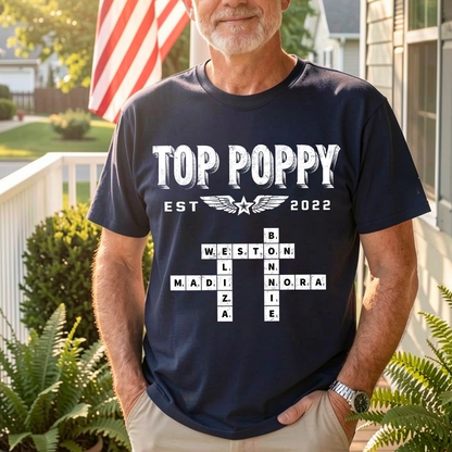 Top Grandpa Papa Dad and Grandkids Father's Day Gift Comfort Colors® T-shirt