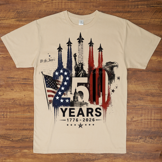 USA 250th Anniversary Semiquincentennial 1776-2026 Patriotic American T-shirt