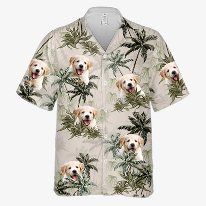 Custom Hawaiian Shirt With Face Baby, Dog & Cat Personalized Custom Unisex Tropical Hawaiian Aloha Shirt, Pet Lovers