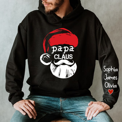 Custom Christmas Papa Claus, 2023 Christmas Dad Claus Christmas Hoodie