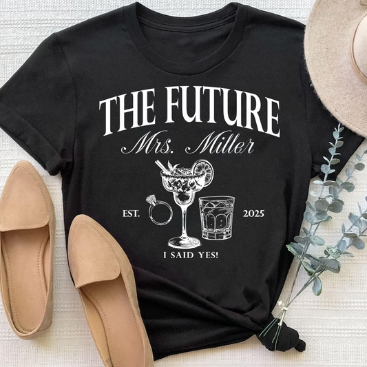 Honeymoon Custom Bride Personalized Future Mrs Shirt