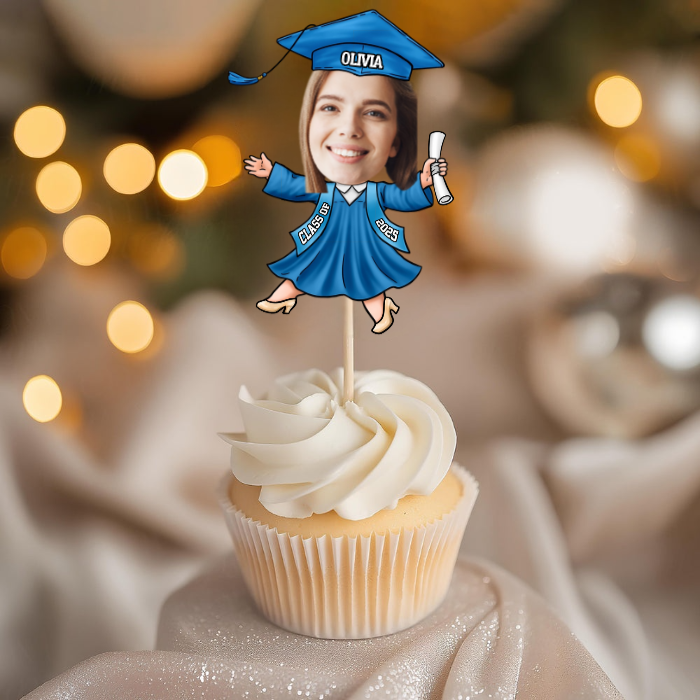 Graduation Gift Ideas, Custom Photo Graduation cupcake toppers, graduation cupcake toppers 2025
