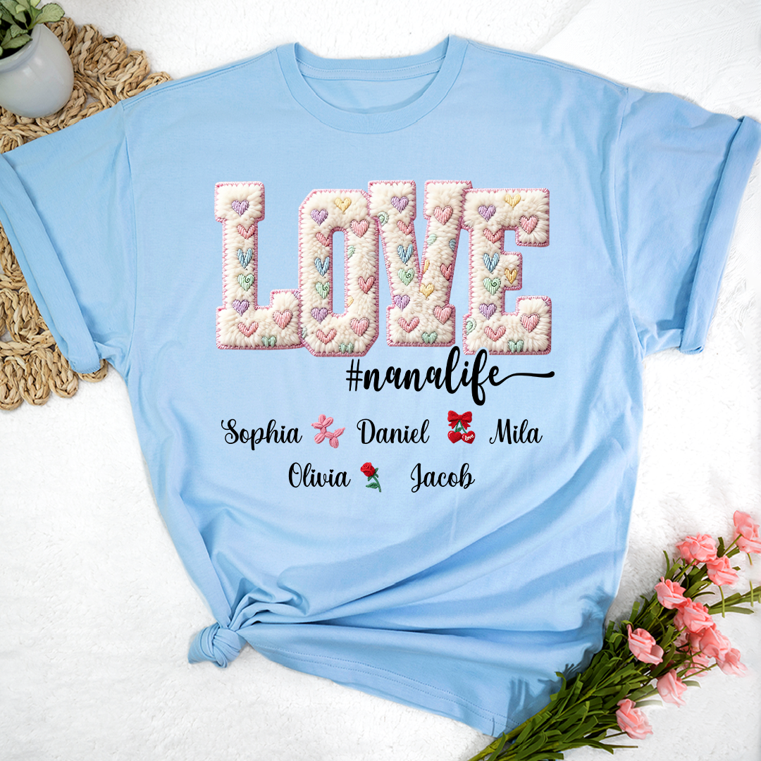 Valentine Faux Yarn Love Grandma Life and Grandkids