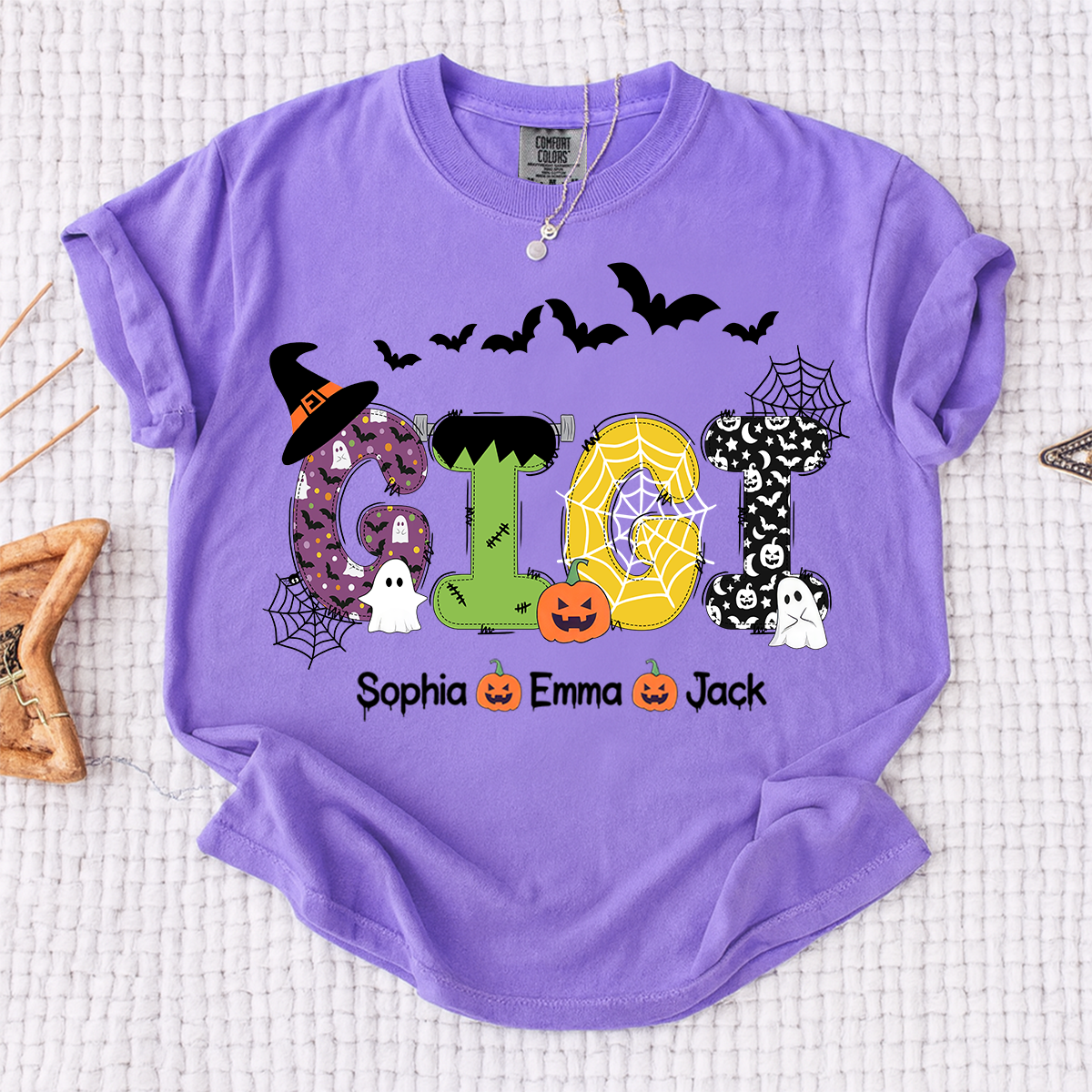 Comfort Colors® Gigi Halloween And Grandkids T-Shirt