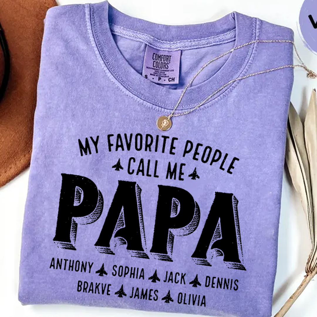 My Favorite People Call Me Papa And Grandkids Father's Day
