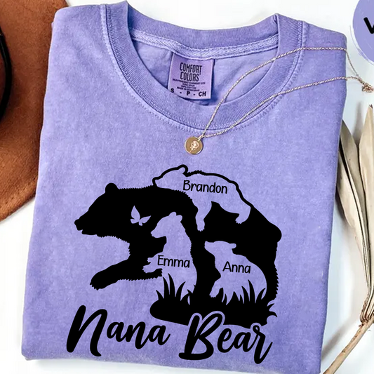Comfort Colors® Mimi Bear Cute T-Shirt, Custom Grandma With Grandkids, Gift for Grandma Shirt