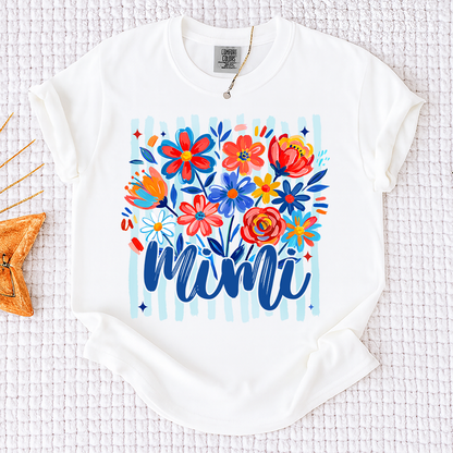 Comfort Colors® Personalized Nana American Flag T-Shirt, Custom Nana, Gigi, Mimi, Mama Design, Patriotic Family Shirt, Gifts for 4th of July, Independence Day