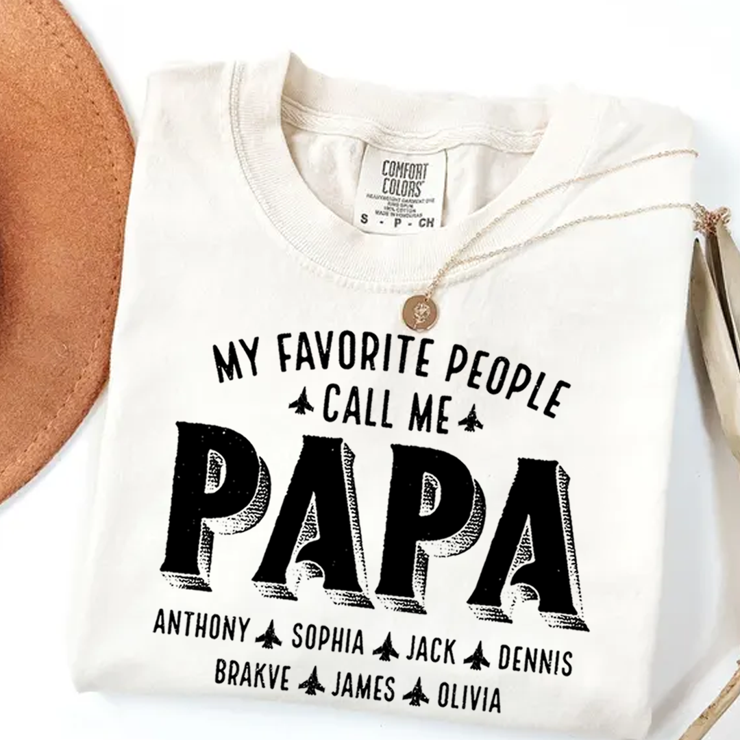 My Favorite People Call Me Papa And Grandkids Father's Day