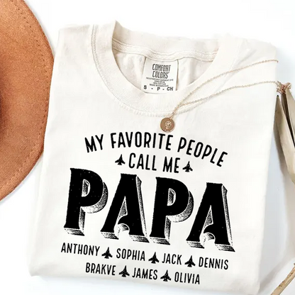 My Favorite People Call Me Papa And Grandkids Father's Day
