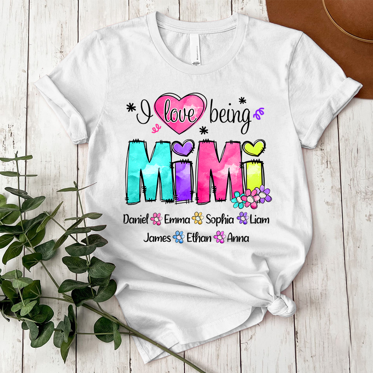 Custom I love being Nana Color Shirt, Personalized Nickname And Grandkids, Gift For Mother's Day