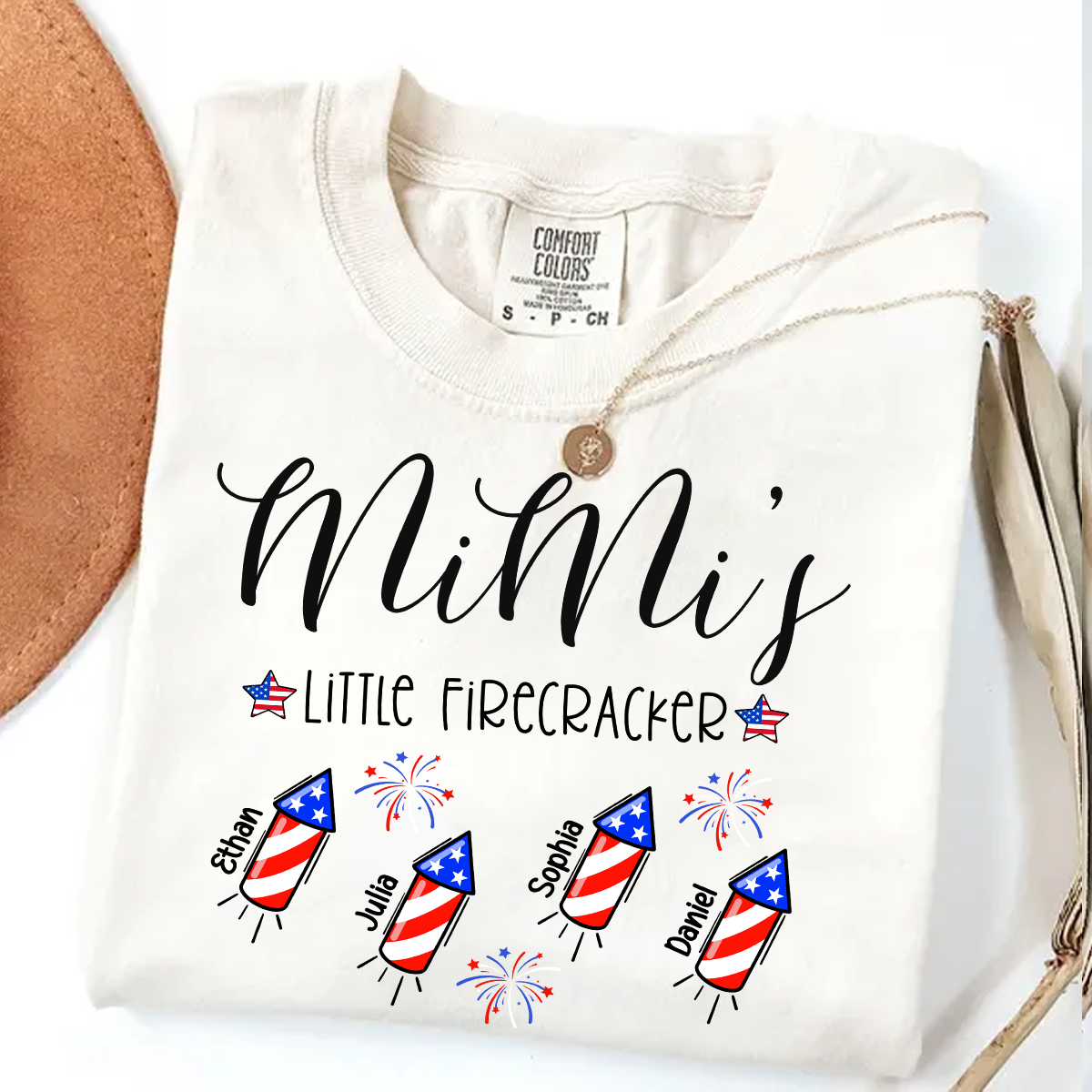 Comfort Colors® Mimi's Little Firecrackers 4th Of July, Custom Grandma With Kids TH
