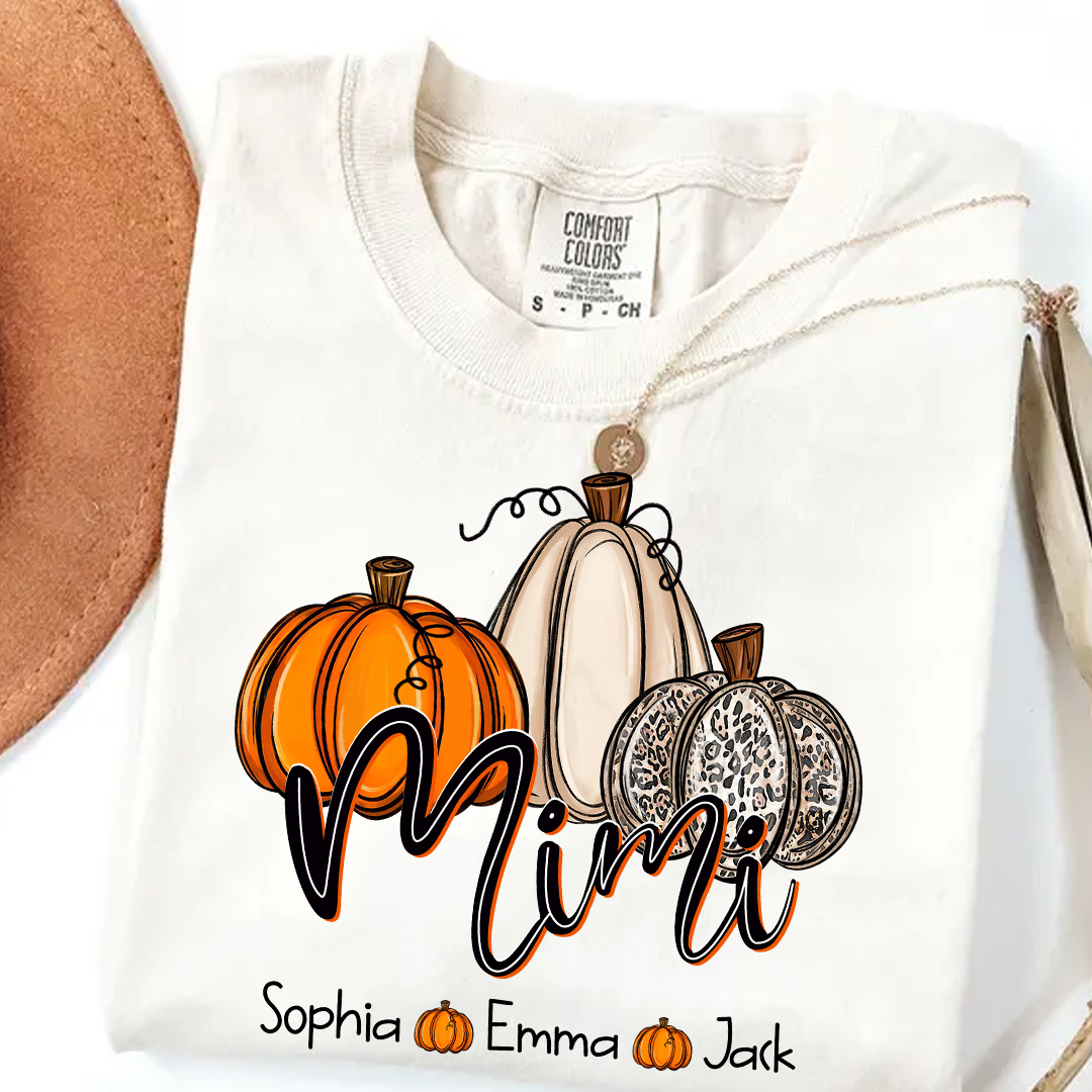 Comfort Colors® Mimi, Grandma Pumpkins Autumn And Grandkids T-Shirt