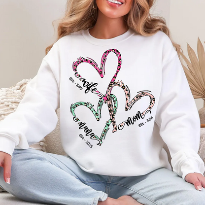 Wife Mom Nana Triple Heart Valentine's Gift