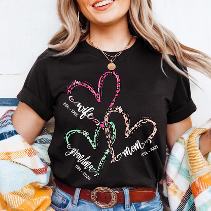 Wife Mom Nana Triple Heart Valentine's Gift