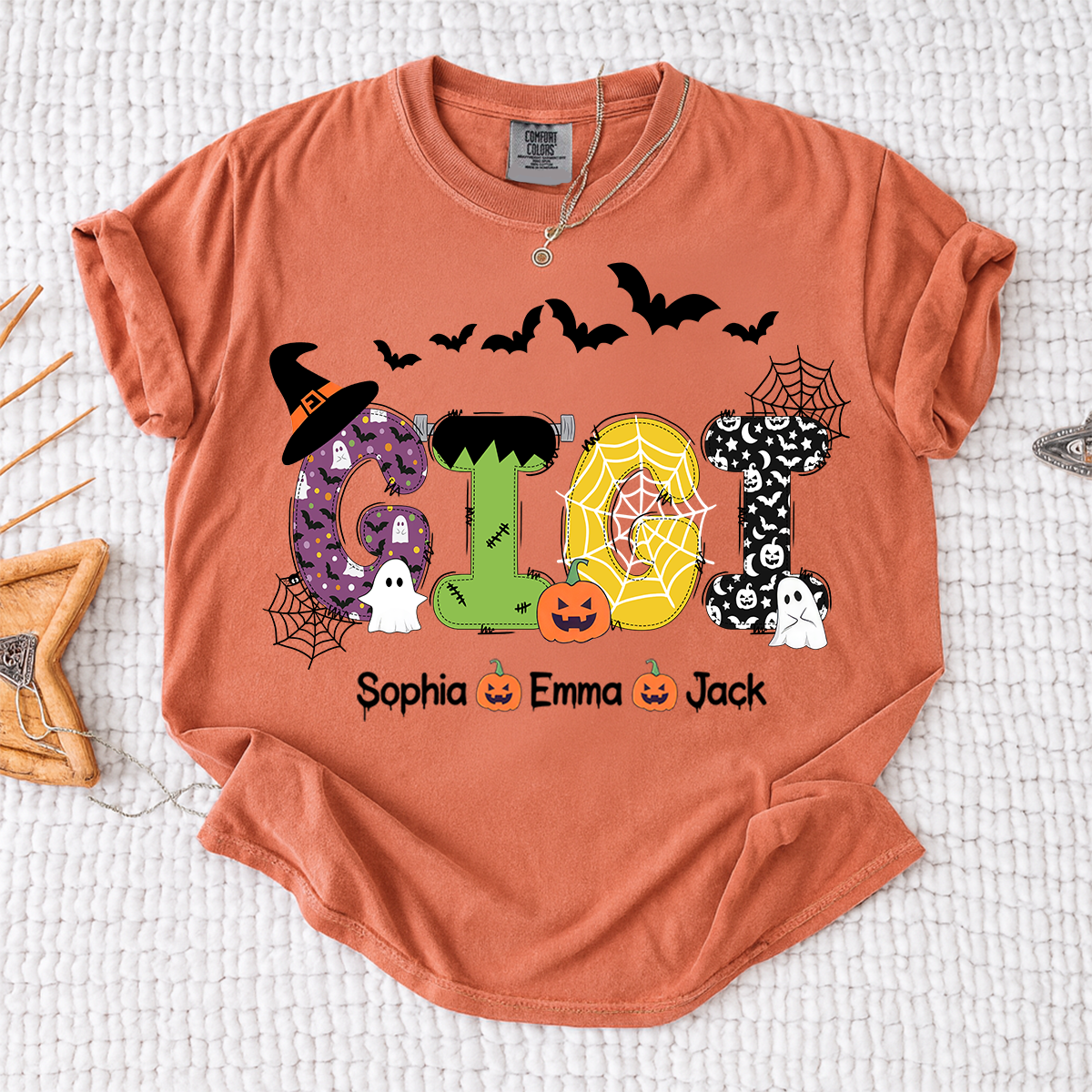 Comfort Colors® Gigi Halloween And Grandkids T-Shirt