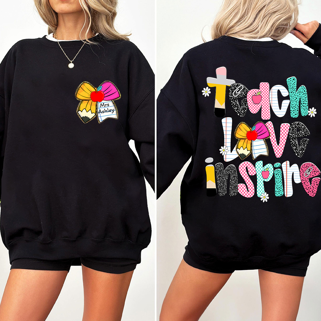 Personalized Pencil Teacher Back To School Teach Love Inspire