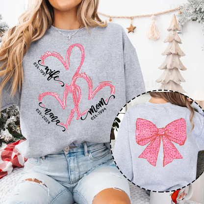 Wife Mom Nana And Grandkids Valentine Custom Sweatshirt