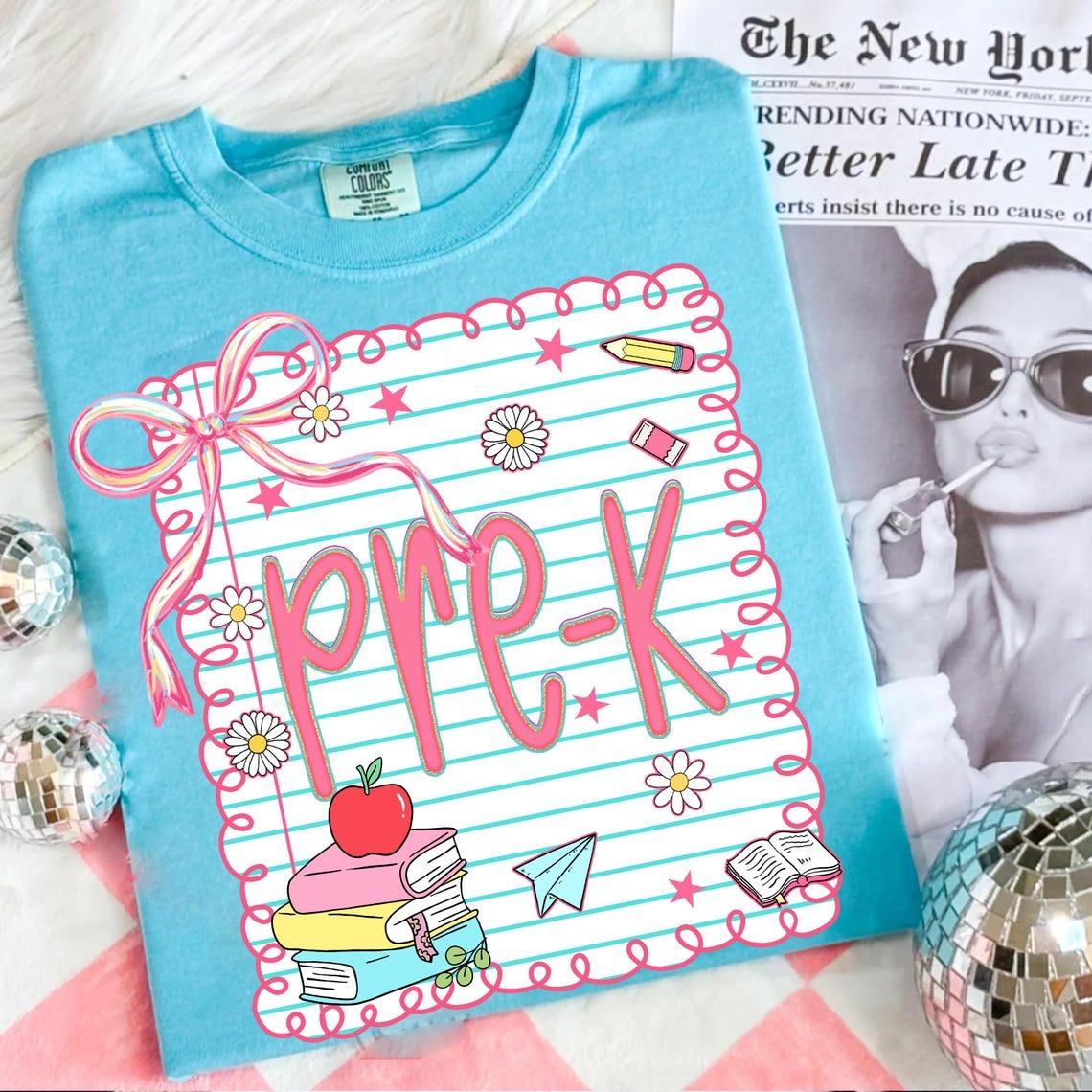 Preppy Back to School Teacher Coquette First Day of School