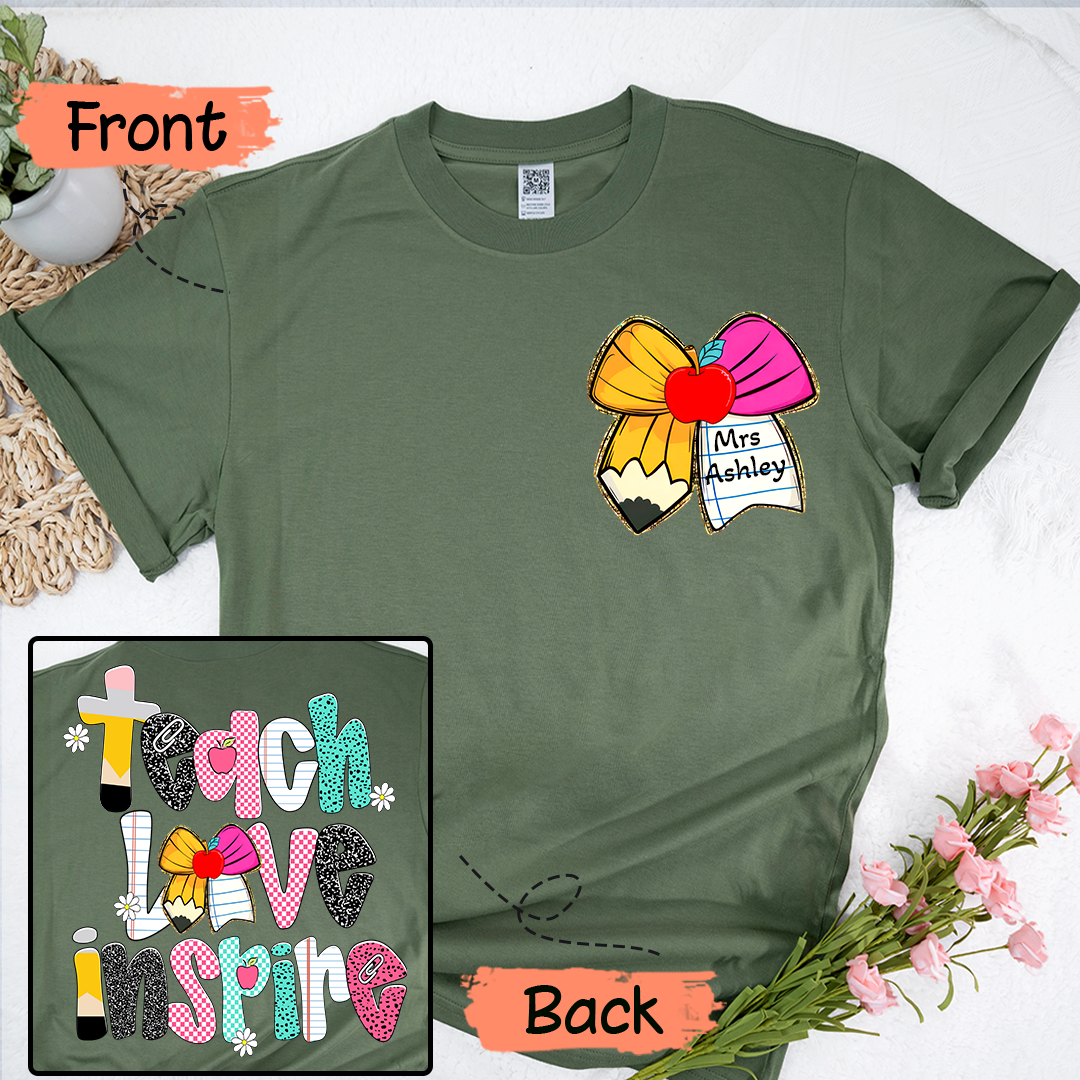 Personalized Pencil Teacher Back To School Teach Love Inspire
