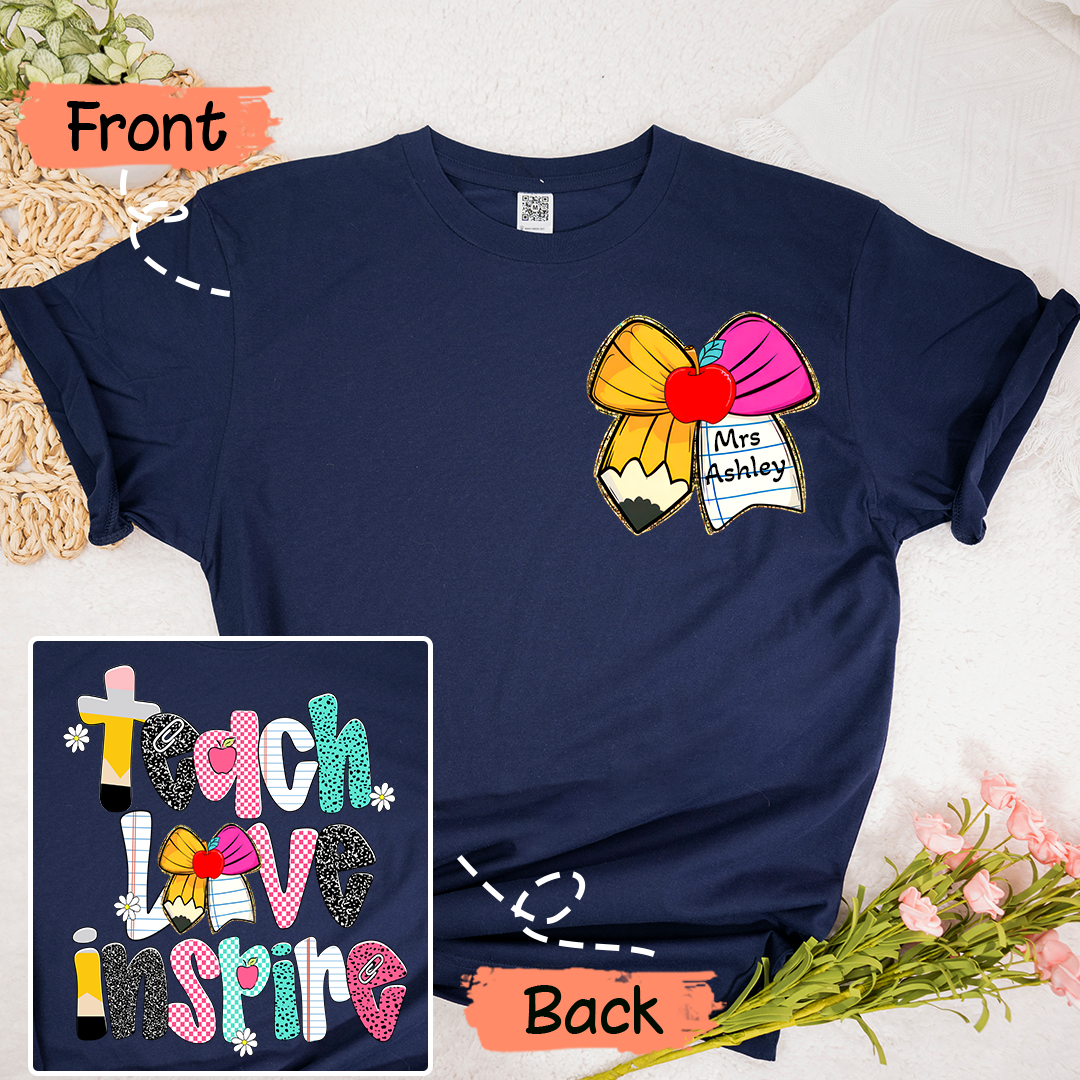 Personalized Pencil Teacher Back To School Teach Love Inspire