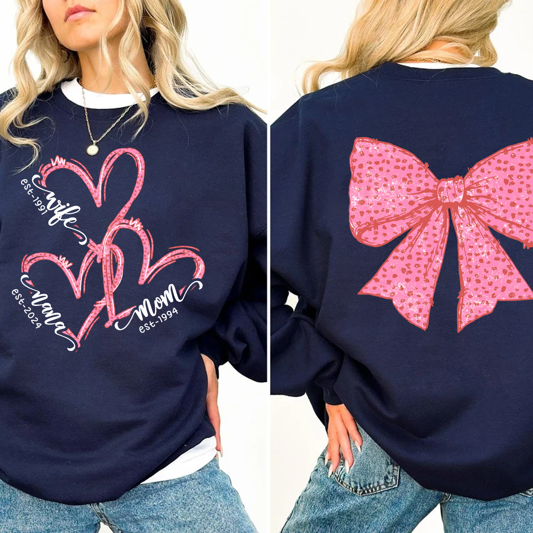Wife Mom Nana And Grandkids Valentine Custom Sweatshirt