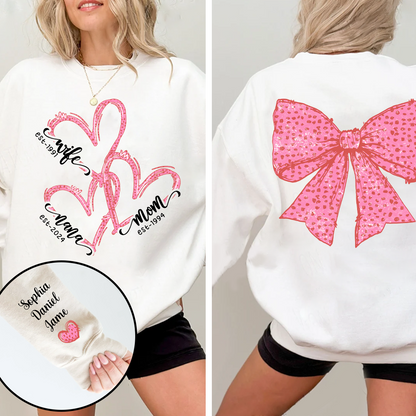 Wife Mom Nana And Grandkids Valentine Custom Sweatshirt