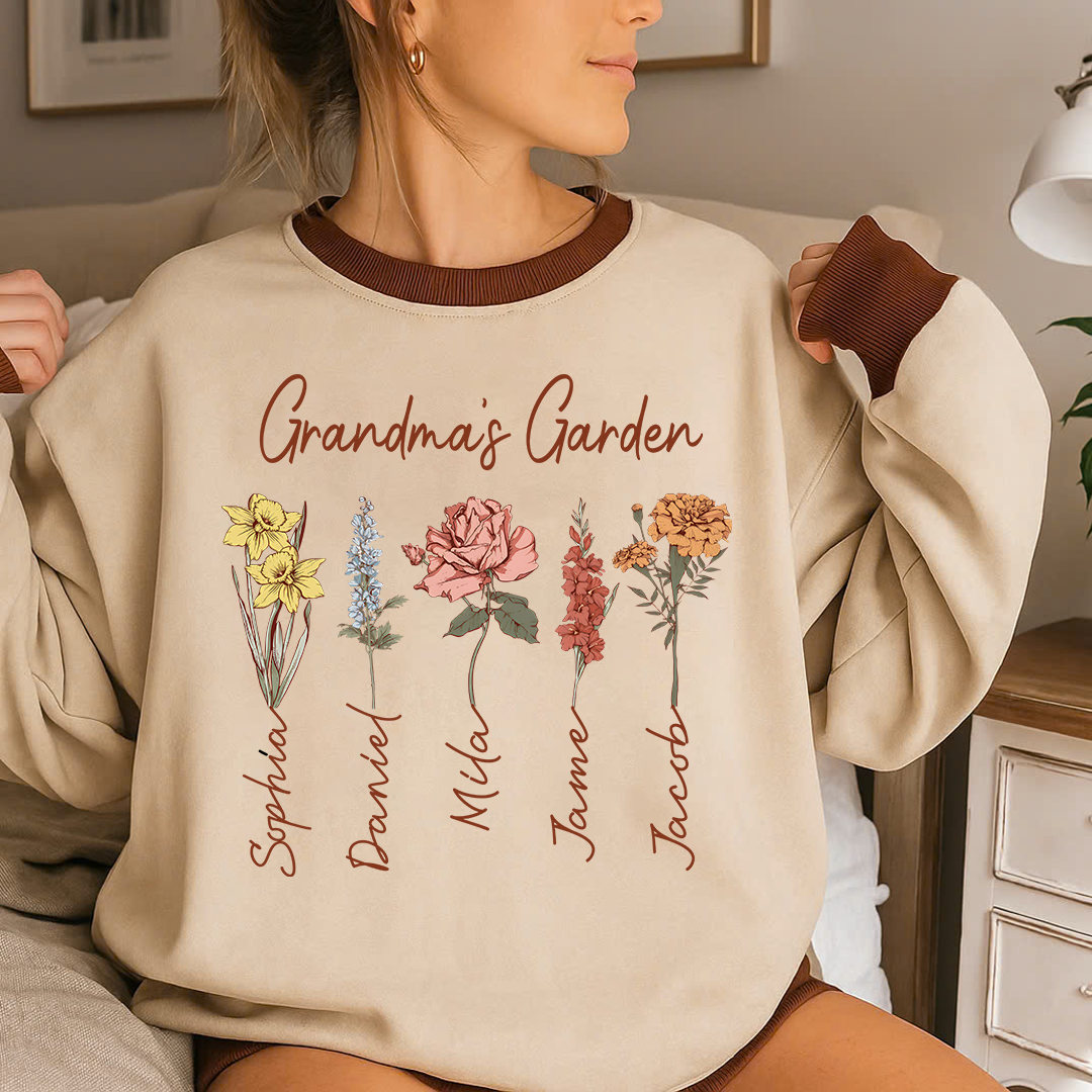 Mimi Garden Mimi And Grandkids Flower New Sweatshirt