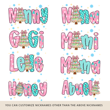 Christmas Mimi Custom Grandma and Grandkids Shirt