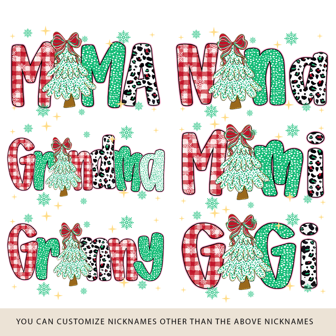 Christmas Trees Mimi And Grandkids Personalized Shirt